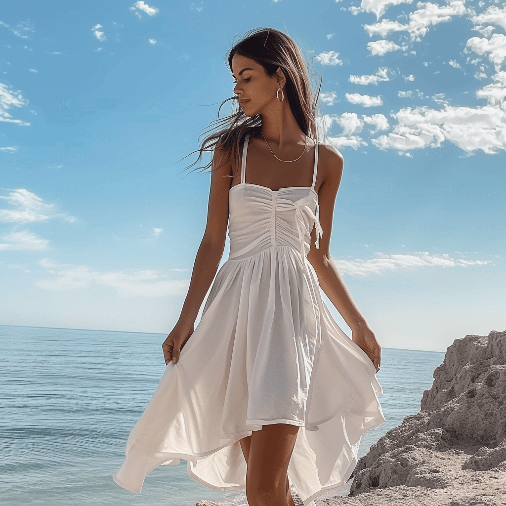 White Summer Dress XL